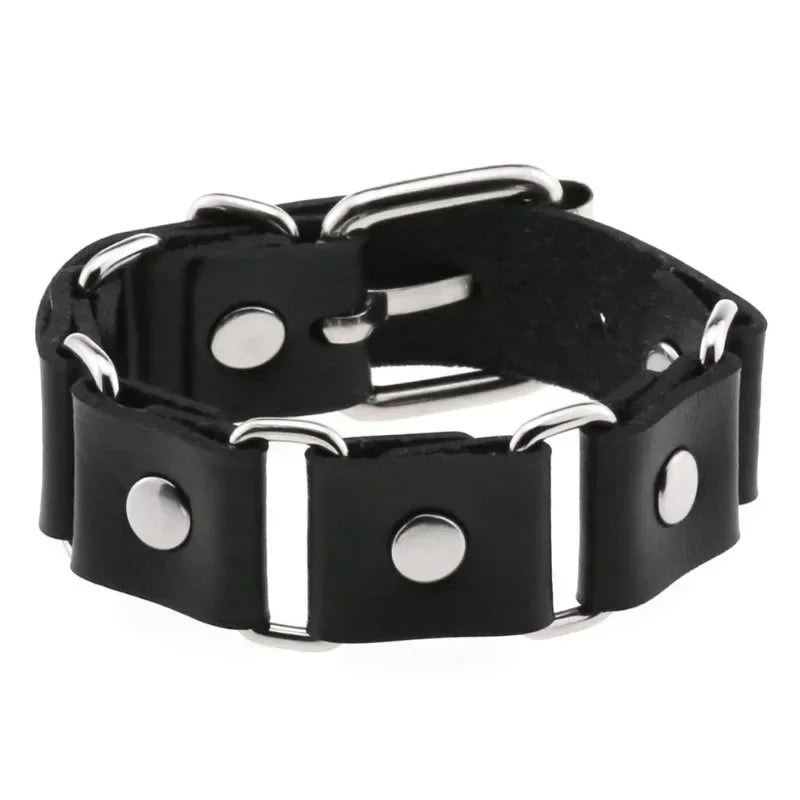 Hip Hop Rock PU Leather Bracelet Men and Women Punk Spikes Rivets Skull Heart Cross Creative Party Bracelet Jewelry Accessories - Live Store 4U