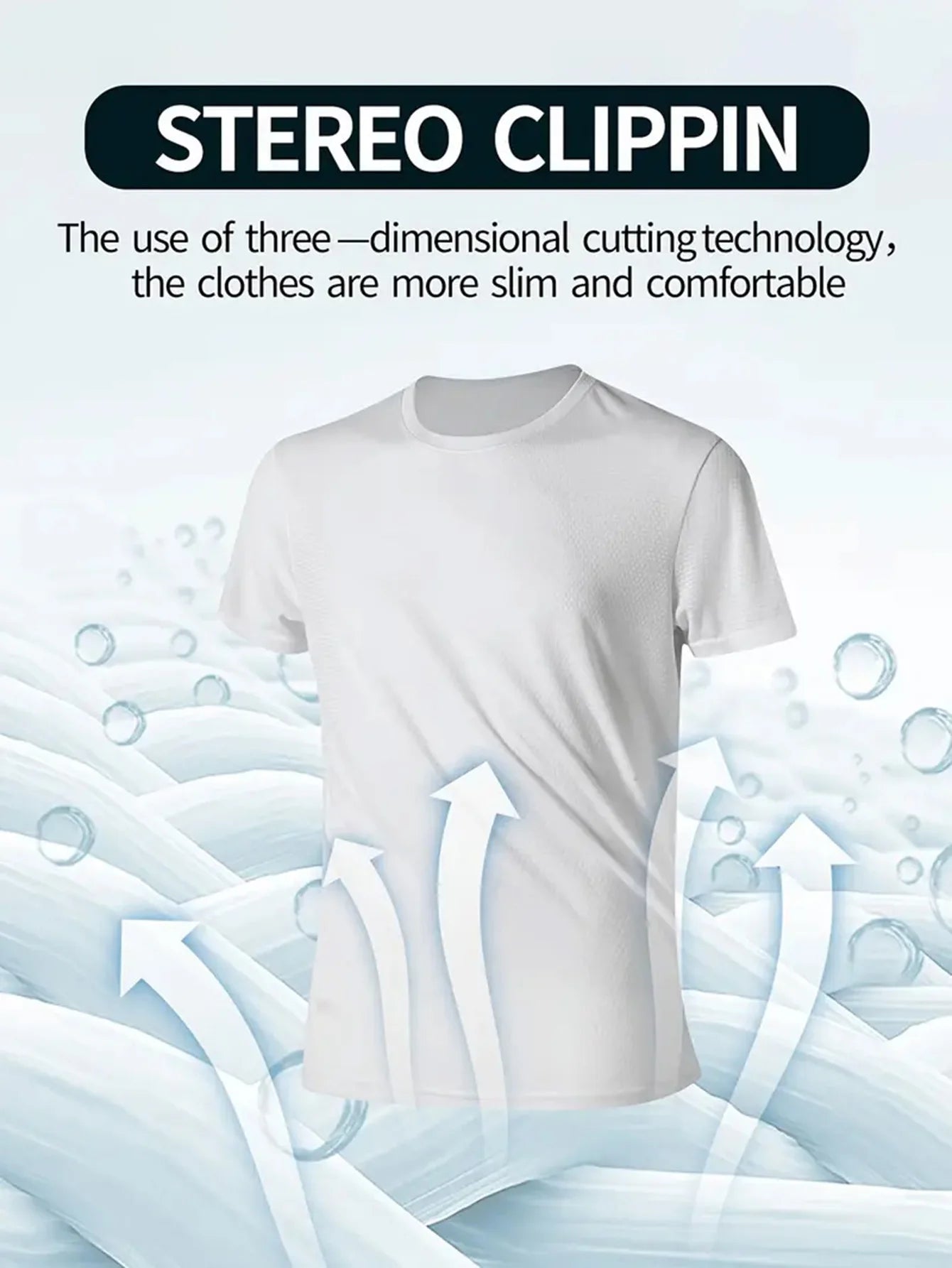 Round Neck T-Shirt 7-Piece White Ultra-Light Men's Quick-Drying Breathable Sweat-Absorbent Shirt Suitable for Fitness Gym and Ru - Live Store 4U
