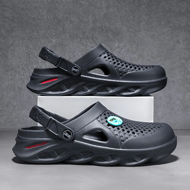 Men's Beach Sandals Summer Outdoor Platform Casual Shoes Fashion Sneakers Breathable Shoes Slippers Slippers Large Size 38-47