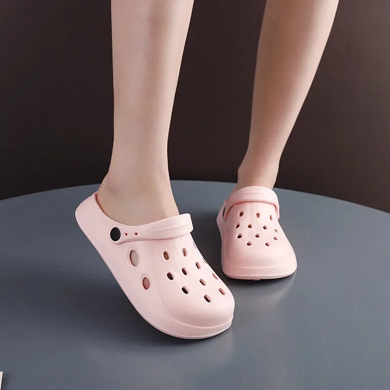 Mens Summer Beach Sandals Unisex Casual Garden Clogs Outdoor Wide Toe CR Sandals for Ladies Non Slip House Shower Slippers