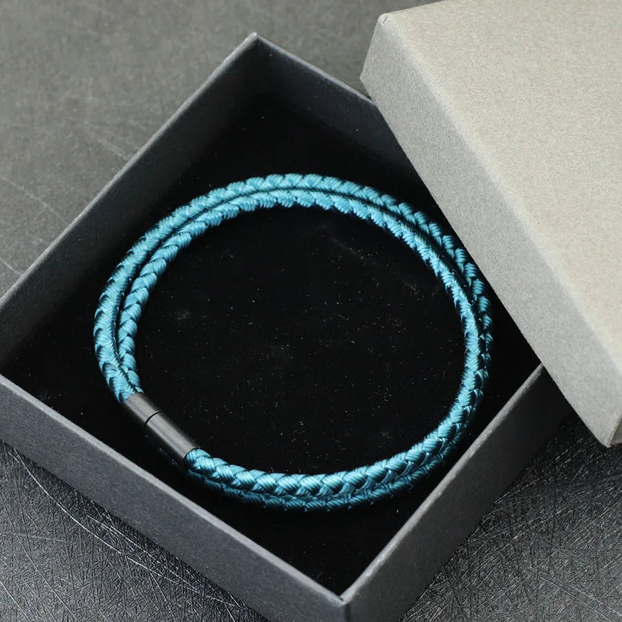 2025 New Simple Style Keel Rope Bracelet For Men Bilayer Wrap Braslet Bangle Homme Nautical Braclet Gifts For Him Pulseria Joias - Live Store 4U