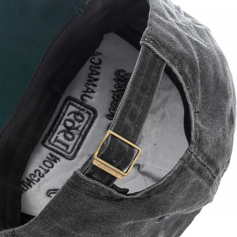 2023 High Quality Washed cowboy letters Cotton Cap For Men Women Adjustable Autdoor Sun protection hat Rock Shark Baseball Caps