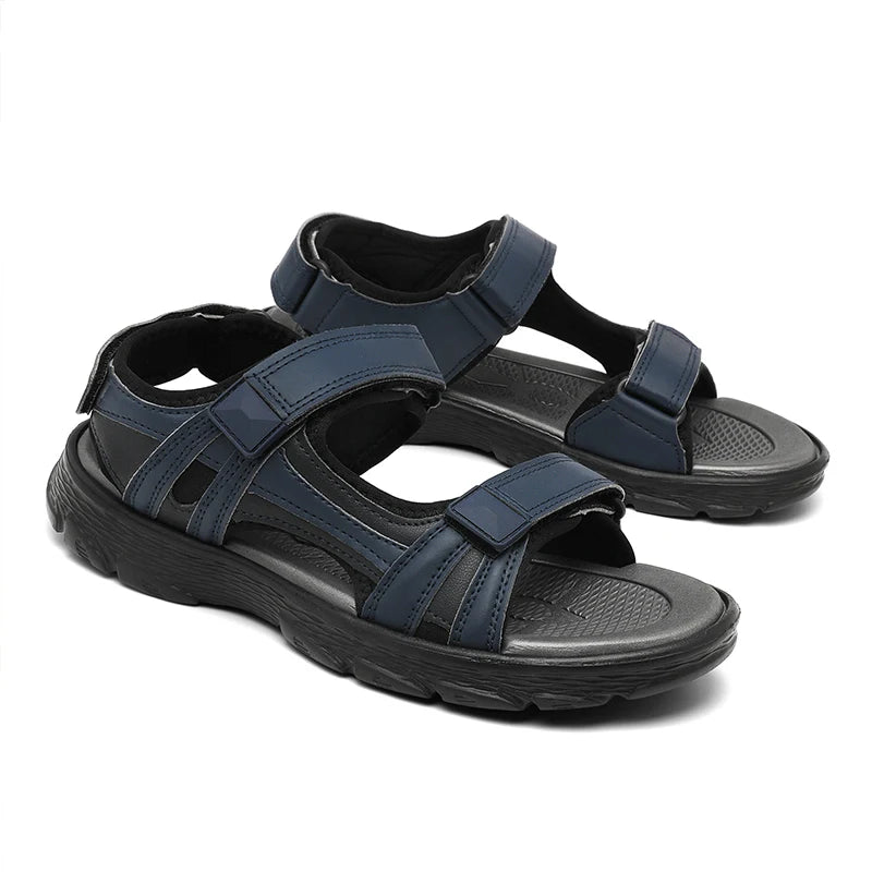 Mens Sports Sandals Outdoor Hiking Waterproof Beach Sports Mens Sandals Summer Open Toe Adjustable Laces
