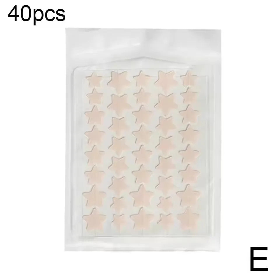 35/40Pcs Colorful Cute Star Heart Shaped Acne Treatment Sticker Invisible Acne Cover Pimple Patch Skin Care