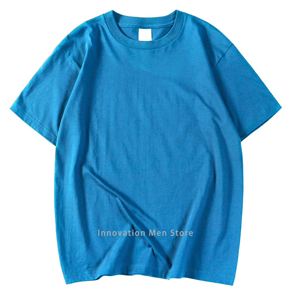 New Candy Color 100% Cotton T-Shirts Men Women 14 Colors Oversized Short Sleeves High Quality Brand Tee Clothing Soft T Shirts - Live Store 4U