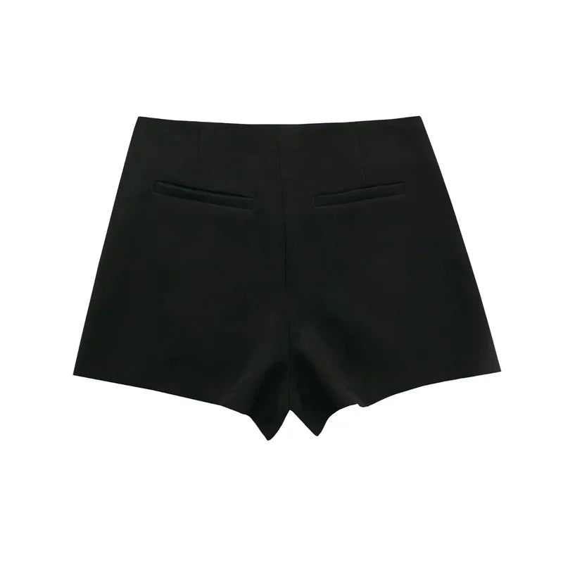 MUJER 2025 Asymmetric Skort For Women Pink Black Mini Skirt Shorts Woman Fashion High Waist Short Skirts Summer Casual Shorts