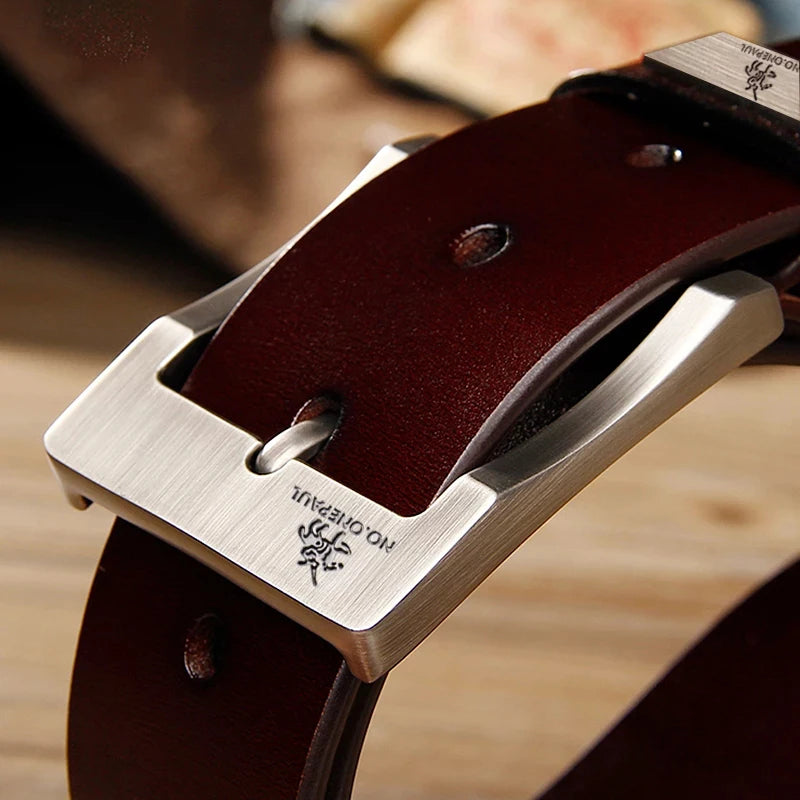 New Trend Men's High Quality Buckled Jeans Leather Casual Belt Business Cowboy Belt Men's Fashion Designer - Live Store 4U