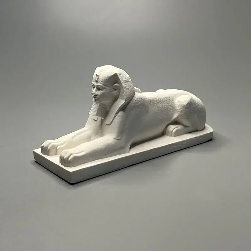 Ancient Egyptian Sphinx Sculpture Artwork Plaster Statue Model European Statue Art Sculpture Home Living Room Decoration Gifts