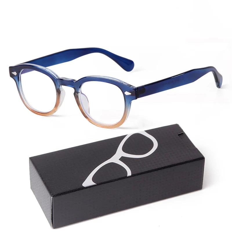 Fashion Gradient Blue Small Round Sunglasses for Women Men Brand Designer Vintage Tortoise Square Sun Glasses Lunettes De Soleil