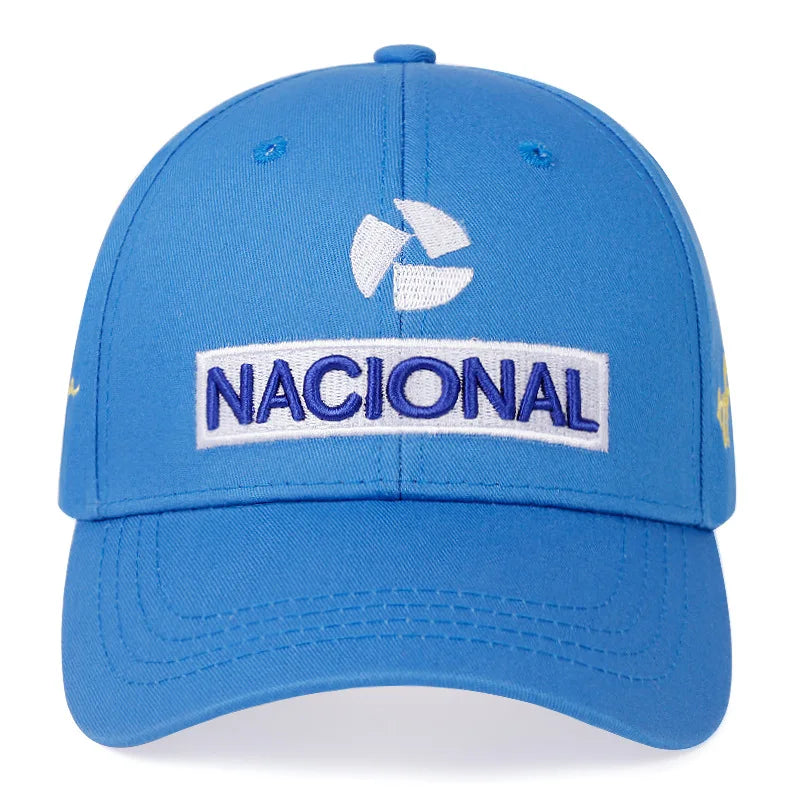 New Ayrton Senna Racer Fashion Embroidery Cap Outdoor Sun Protection Team Baseball Cap