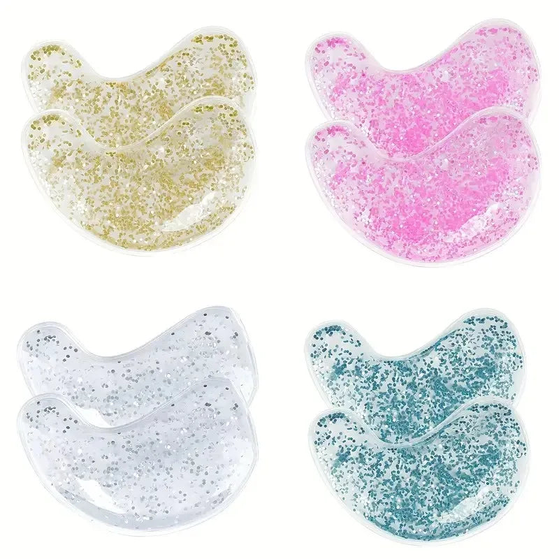 2pcs Reusable Cooling Gel Eye Pads, Hot Cold Therapy for Dark Circles & Puffy Eyes, Relief Gel Eye Mask, Portable for Travel