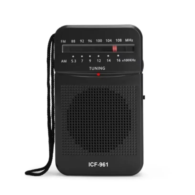 Full-Band AA Battery Small Portable Radio Mini AM FM Pointer Pocket Radio for Indoor Outdoor Camping Emergency Use