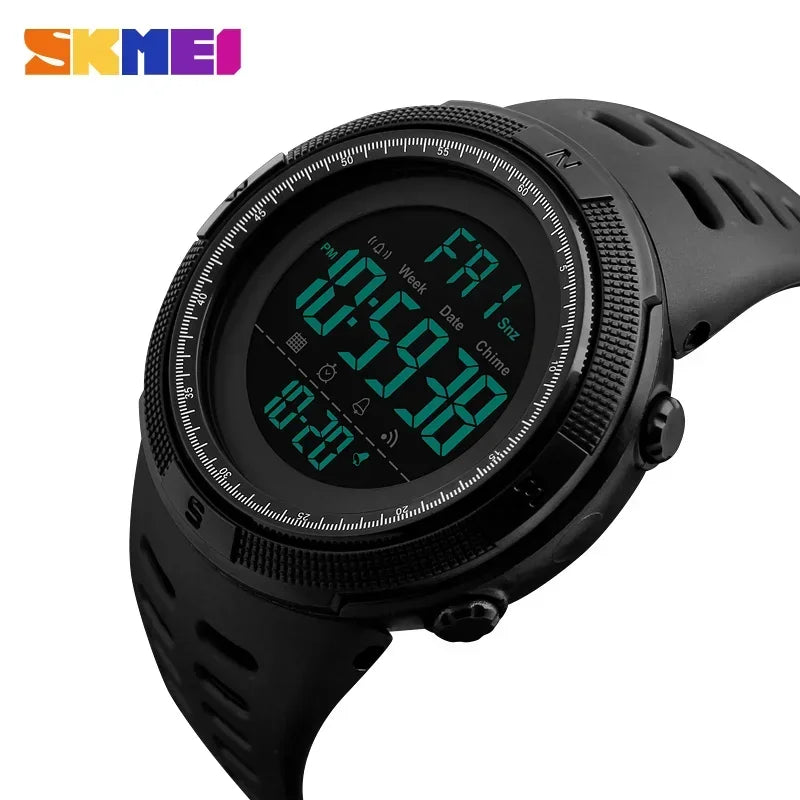 SKMEI 1251 Waterproof Digital Watch for Men Sport Countdown Electronic Wristwatches Mens Military LED Clock 1560 Reloj Hombre