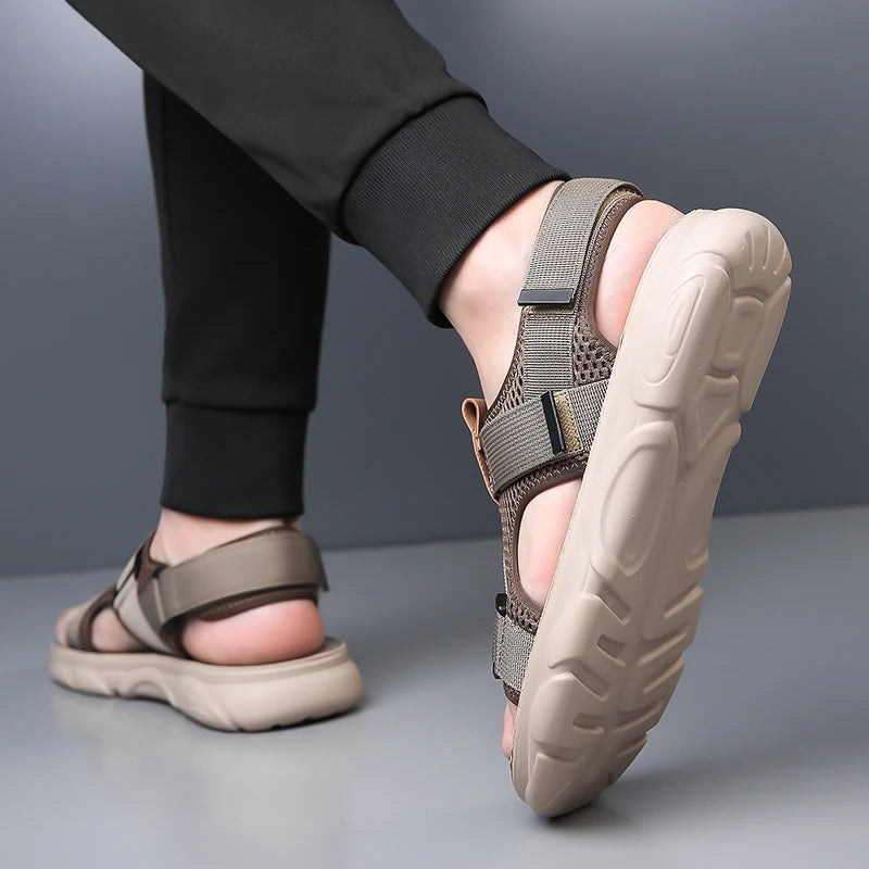 YRZL Sandals Soft Comfortable Non-Slip Men Shoes High Quality Beach Sandals Mens Gladiator Sandals Summer Casual Flat Shoes