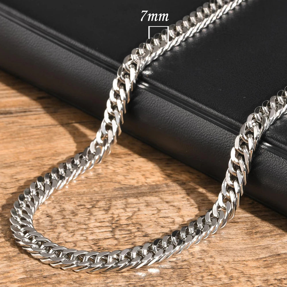 Vnox 3/5/7/9mm Thick Cuban Chain Necklaces for Men Women,Simple Miami Curb Links Collar,Waterproof Stainless Steel Unisex Chain - Live Store 4U