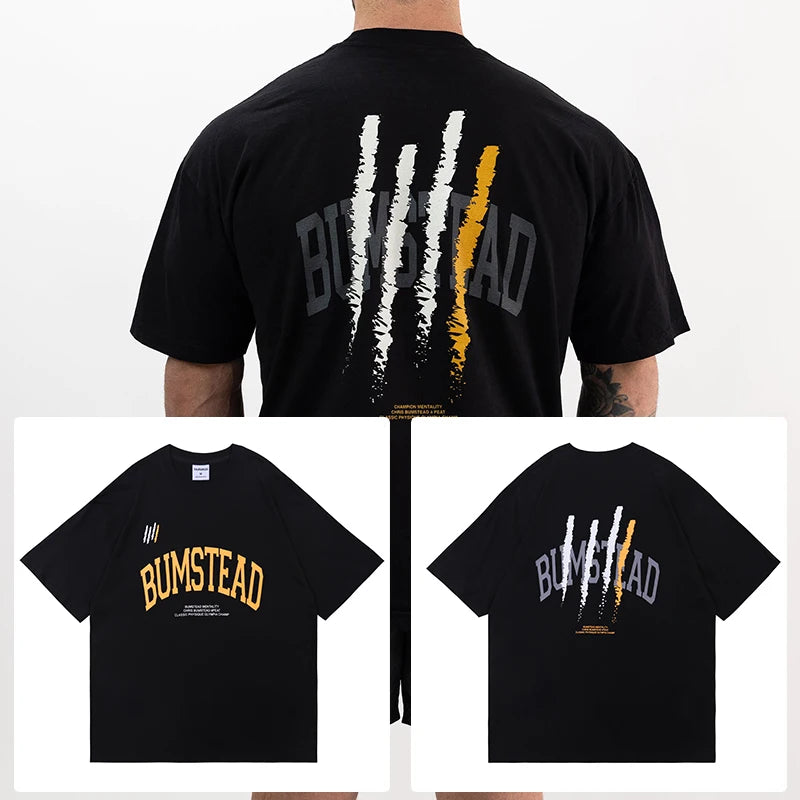 New Gym Fitness T-shirt Loose Oversized Cotton Men Short Sleeves Bodybuilding Sports Tees Summer Training Workout Jogging Tops - Live Store 4U
