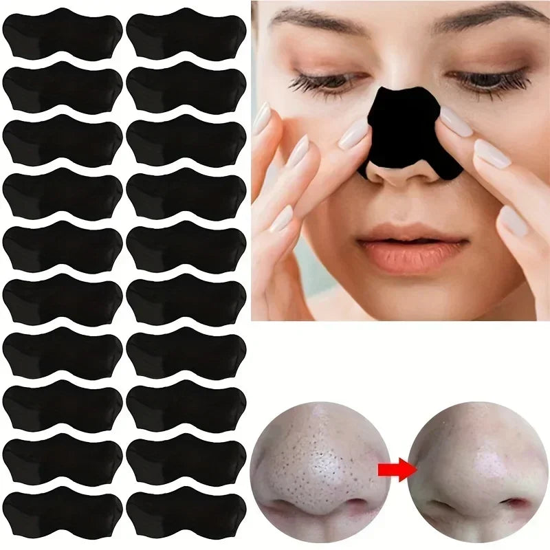 10-100pcs Blackhead Nose Strips Deep Cleansing Nasal Spot Facial Dot Stickers Nose Mask Shill For Acne & Black Head - Dropship