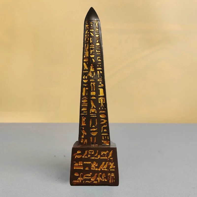 Ancient Egypt Pyramid Obelisk Statue,Isis God Figurines Egyptian Magic Marriage Goddess Resin Sculpture Crafts Home Decortion