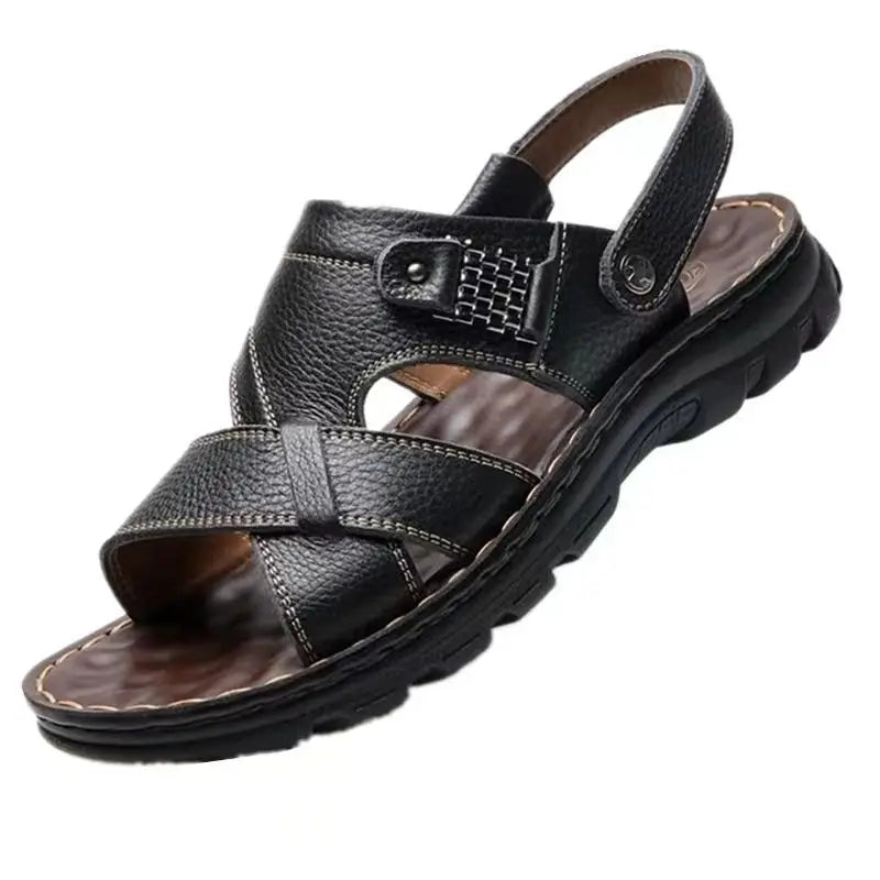Summer new waterproof and anti slip soft bottom driving beach shoes dual-use men's sandals