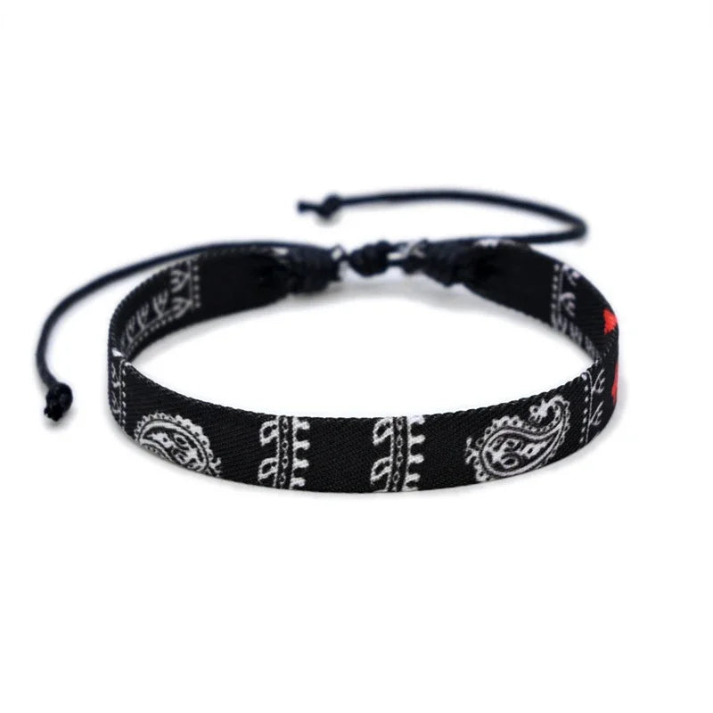 Palestine Bracelet for Men Women Geometric Polka Dot Multicolor Hand Weave Arabic Style Gaza Flag Jewelry Accessories Bracelets