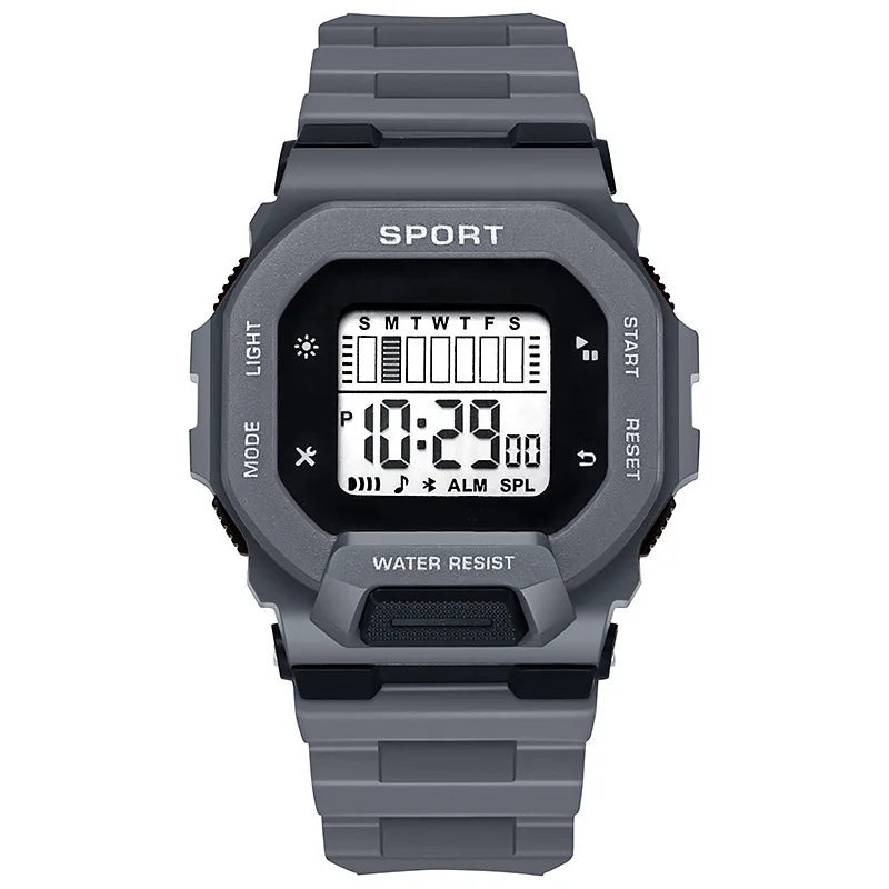YIKAZE Men's Sports Watch Waterproof LED Digital Watches Student Outdoor Adventure Trend Multifunctional Electronic Watch Gift