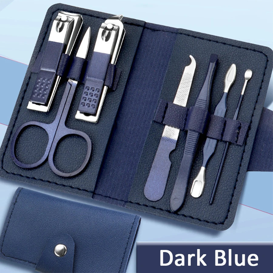 Professional Nail Clippers Set for Men, Stainless Steel Portable Nail Cutter Kit, High Carbon Steel Blade, Portable set