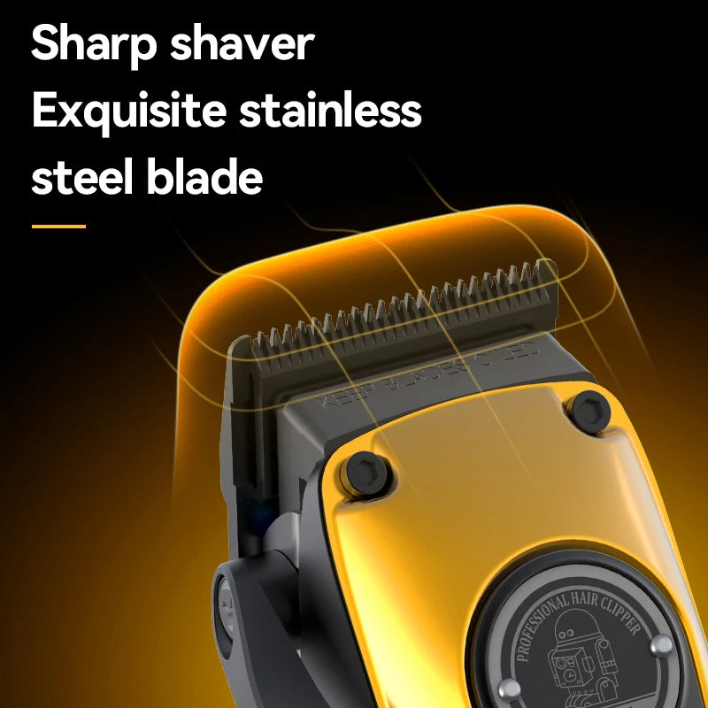 Kemei 1825 Electric Hair Clippers Man Professional Type-C Rechargeable Hair Cutting Machine Five-speed Adjustment Hair Trimmers