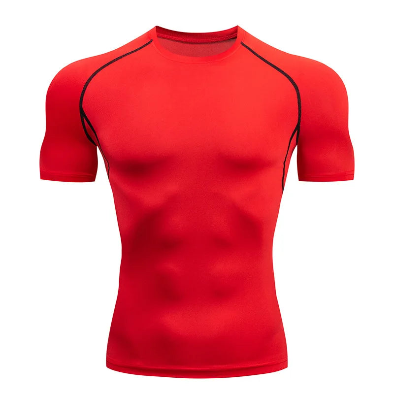 Men's T Shirt Outdoor Training Fitness Gym Jogging Running Sweatshirt Bat/-Man Compression Shirts Tight Elastic Breathable - Live Store 4U