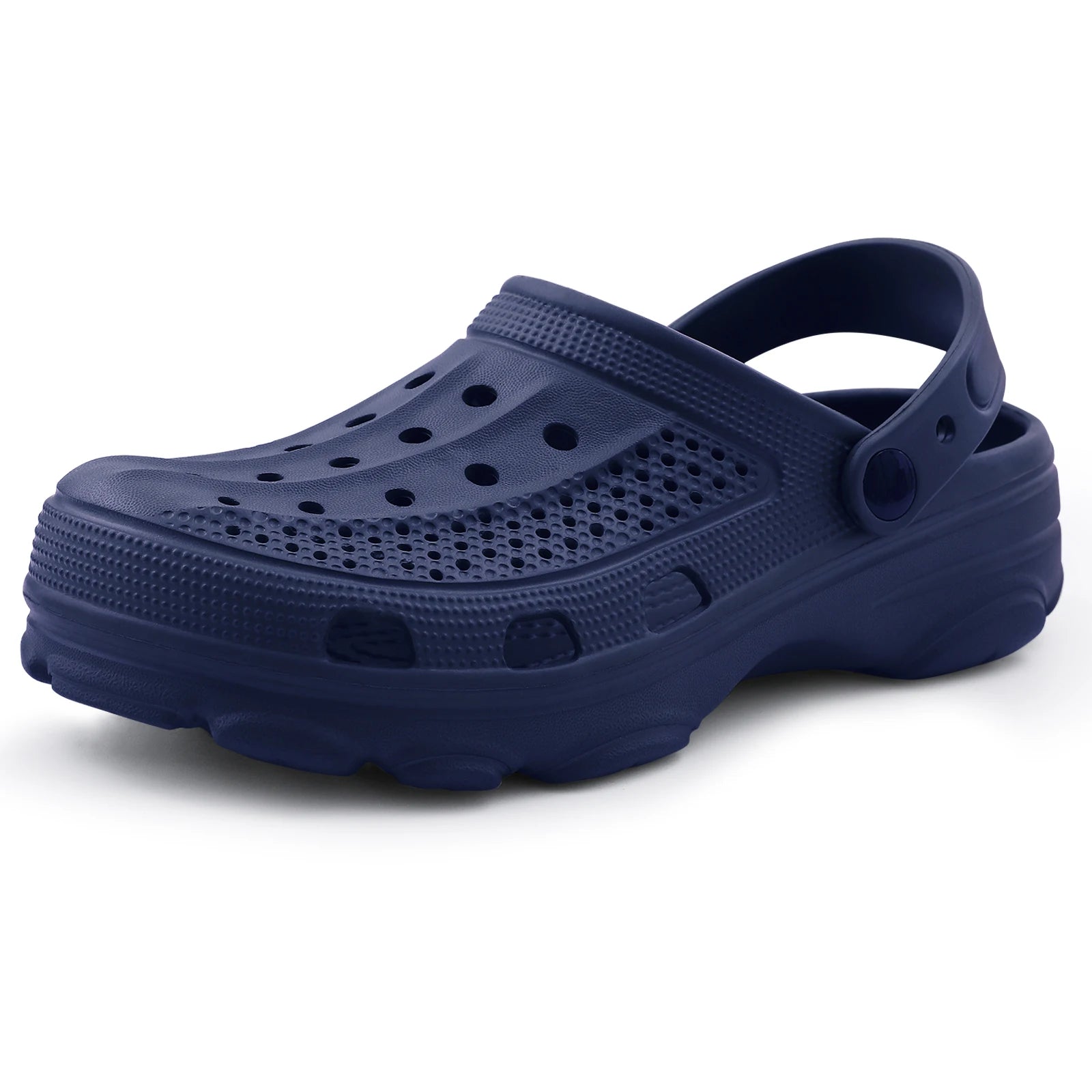 Crestar Men's Clogs Sandals Summer Holes Breathable Garden Home Sandals Fashion Outdoor Antiskid Sole Beach Slides Solid Color