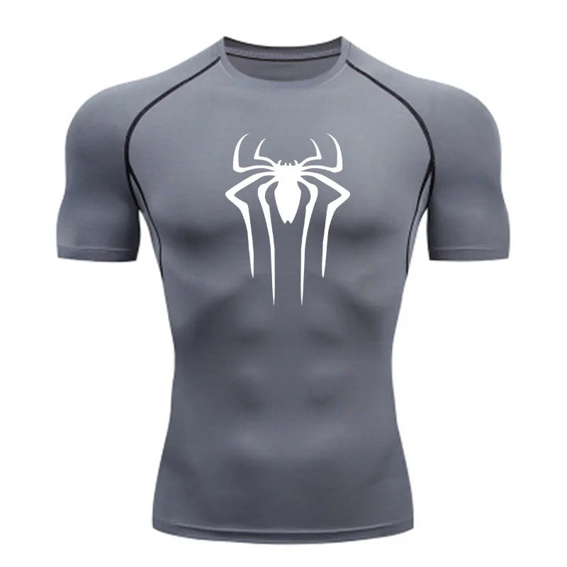 New Compression Shirt Men Fitness Gym Super Hero Sport Running T-Shirt Rashgard Tops Tee Quick Dry Short Sleeve T-Shirt For Men - Live Store 4U