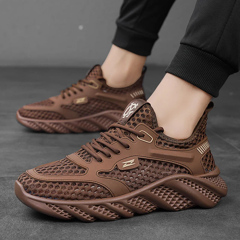 Fashion Men's Sneakers Lightweight Running Shoes 2025 Summer Mesh Brand Sneakers Breathable Casual Shoe Comfortable Men's Tennis