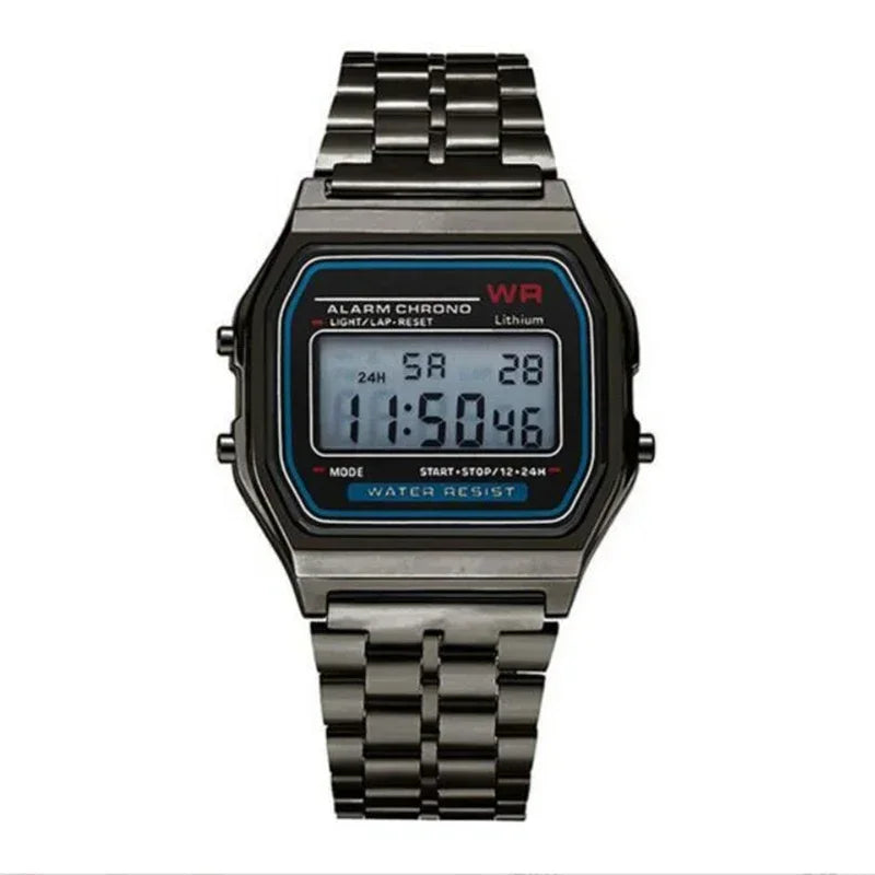 Sport Watch Man Digital Led Fashion Luxury Stainless Steel Square Wristwatch Electronic Womens Watches Male Clock Reloj Hombre