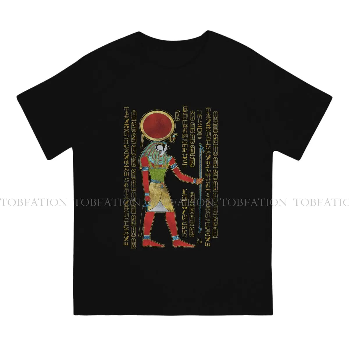 Ancient Egypt Egyptian TShirt for Men Re Horakhty Ra Horakht Ornament Classic Humor Casual Sweatshirts T Shirt