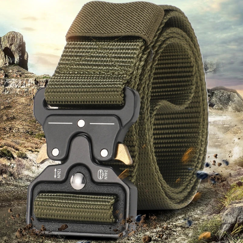 Men's Belt Outdoor Hunting Tactics Belt Multi functional Buckle Nylon Belt High Quality Marine Corps Canvas Belt - Live Store 4U