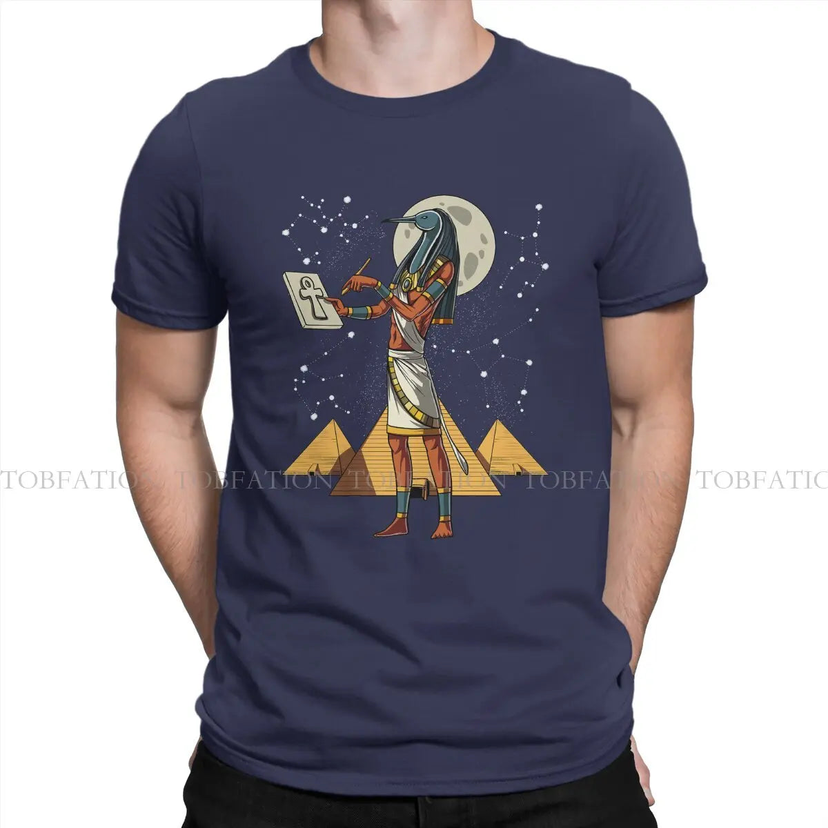 Ancient Egypt Egyptian Crewneck TShirts God Thoth Classic Personalize Men's T Shirt Hipster Clothing Size S-6XL