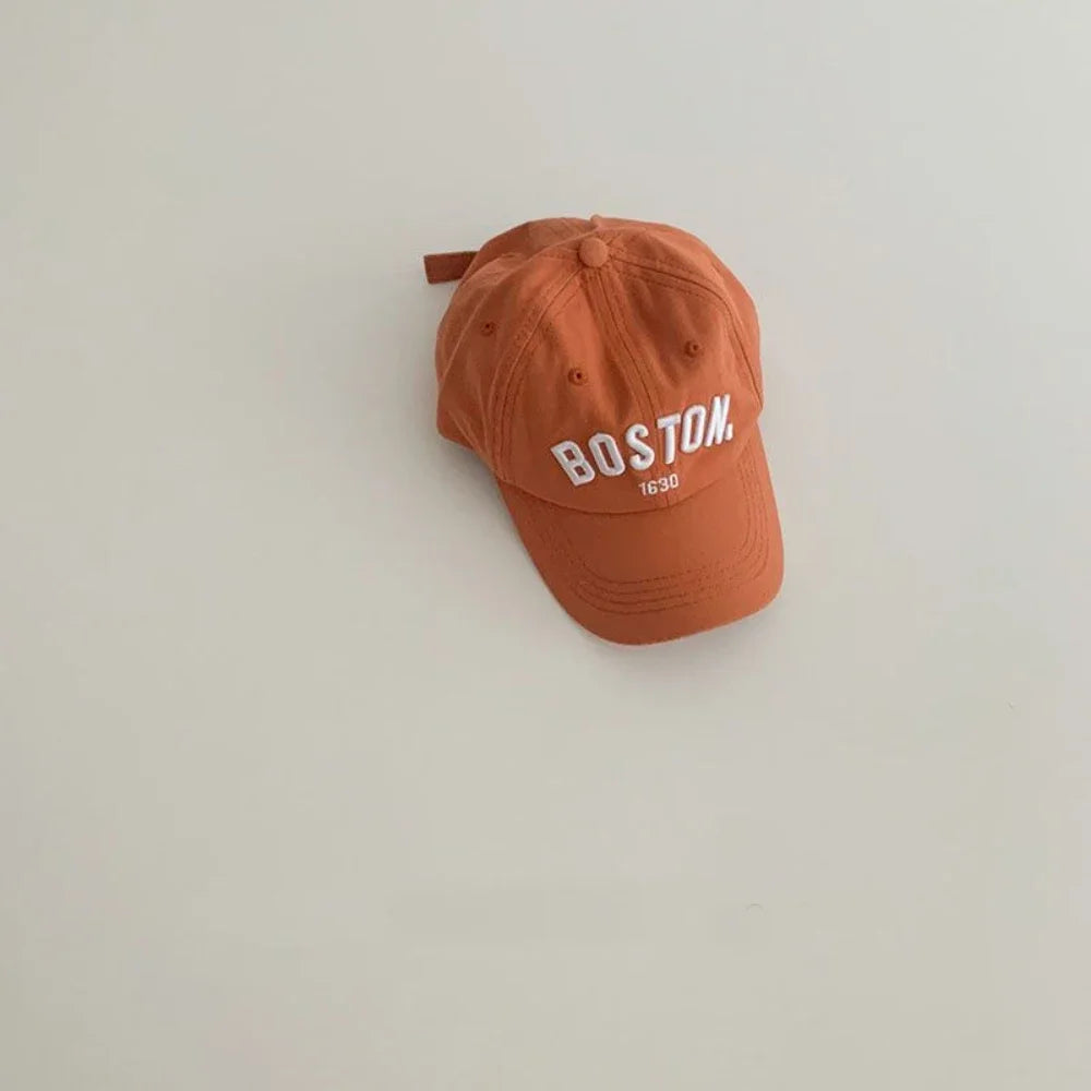 Children's Hats Boys And Girls Four Seasons Korean Version Of The Embroidered Letters Duck Tongue Cap Fashion Baby Baseball Cap