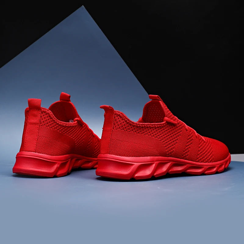 Men's casual sports shoes breathable summer light Soft sole comfort outdoor running shoes fashion student mesh plus size sneaker