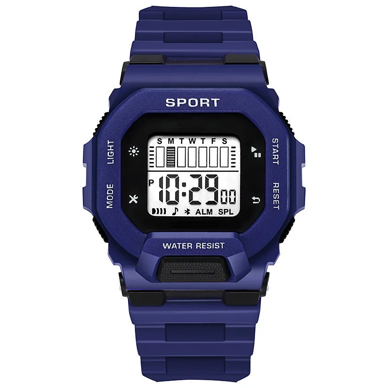 YIKAZE Men's Sports Watch Waterproof LED Digital Watches Student Outdoor Adventure Trend Multifunctional Electronic Watch Gift