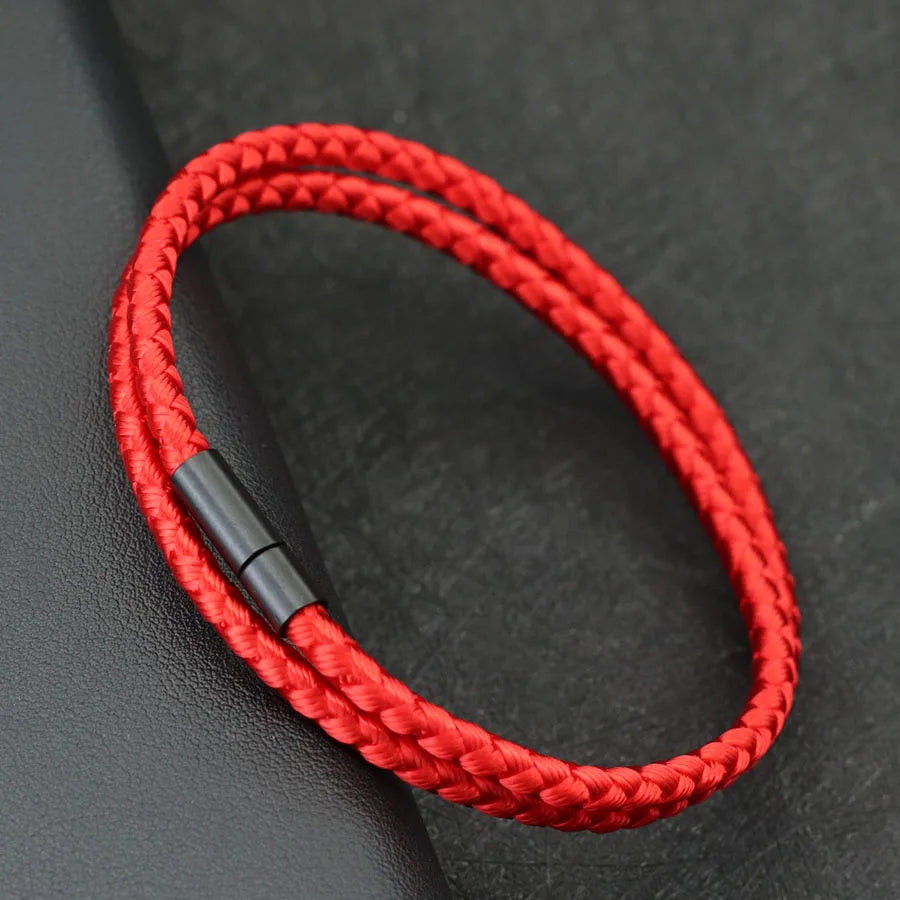 2025 New Simple Style Keel Rope Bracelet For Men Bilayer Wrap Braslet Bangle Homme Nautical Braclet Gifts For Him Pulseria Joias - Live Store 4U