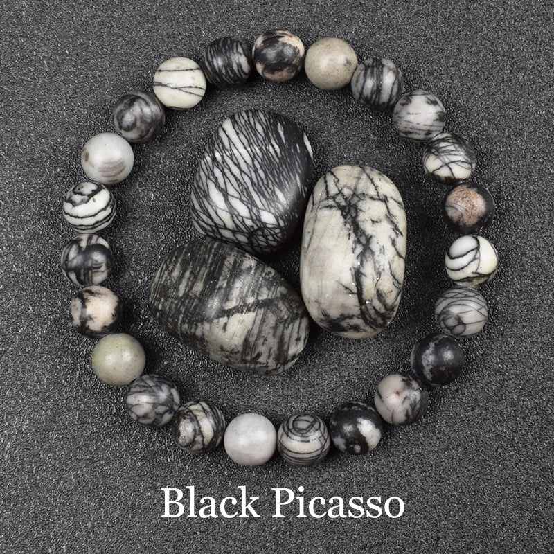 Natural Golden Obsidian Stone Beads Bracelet Men Women Golden Light Rainbow Obsidian Raw Stone Round Bead Natural Energy Jewelry - Live Store 4U