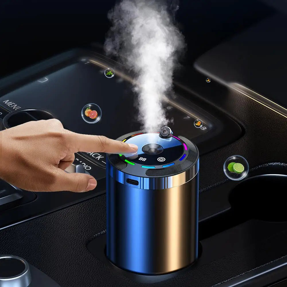 Car Perfume Diffuser Device Intelligent Auto Interior Decoration Humidifier Ambient Light Rechargeable Aroma Diffuser Ornament