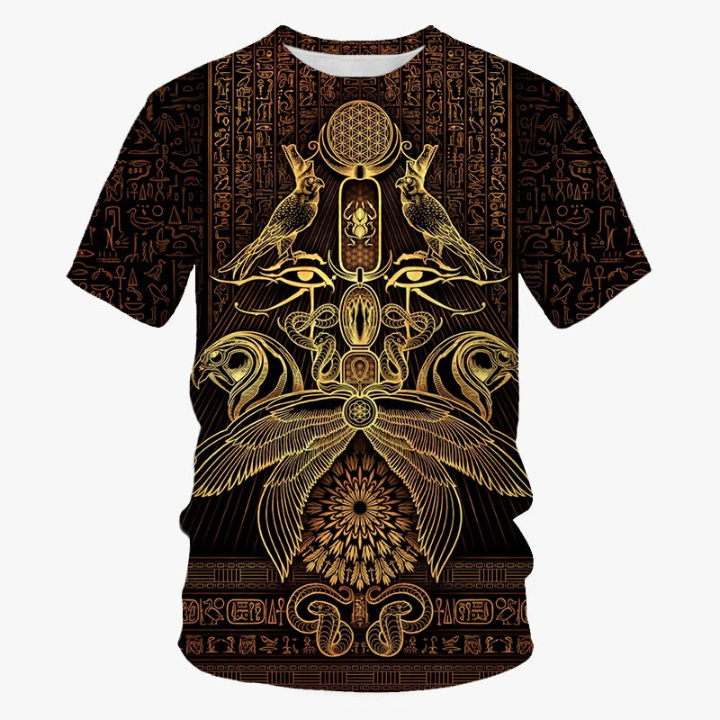 Summer Ancient Egypt 3D Print T-Shirts Streetwear Men Fashion Harajuku Casual Oversized O-Neck T Shirt Tees Tops Clothing
