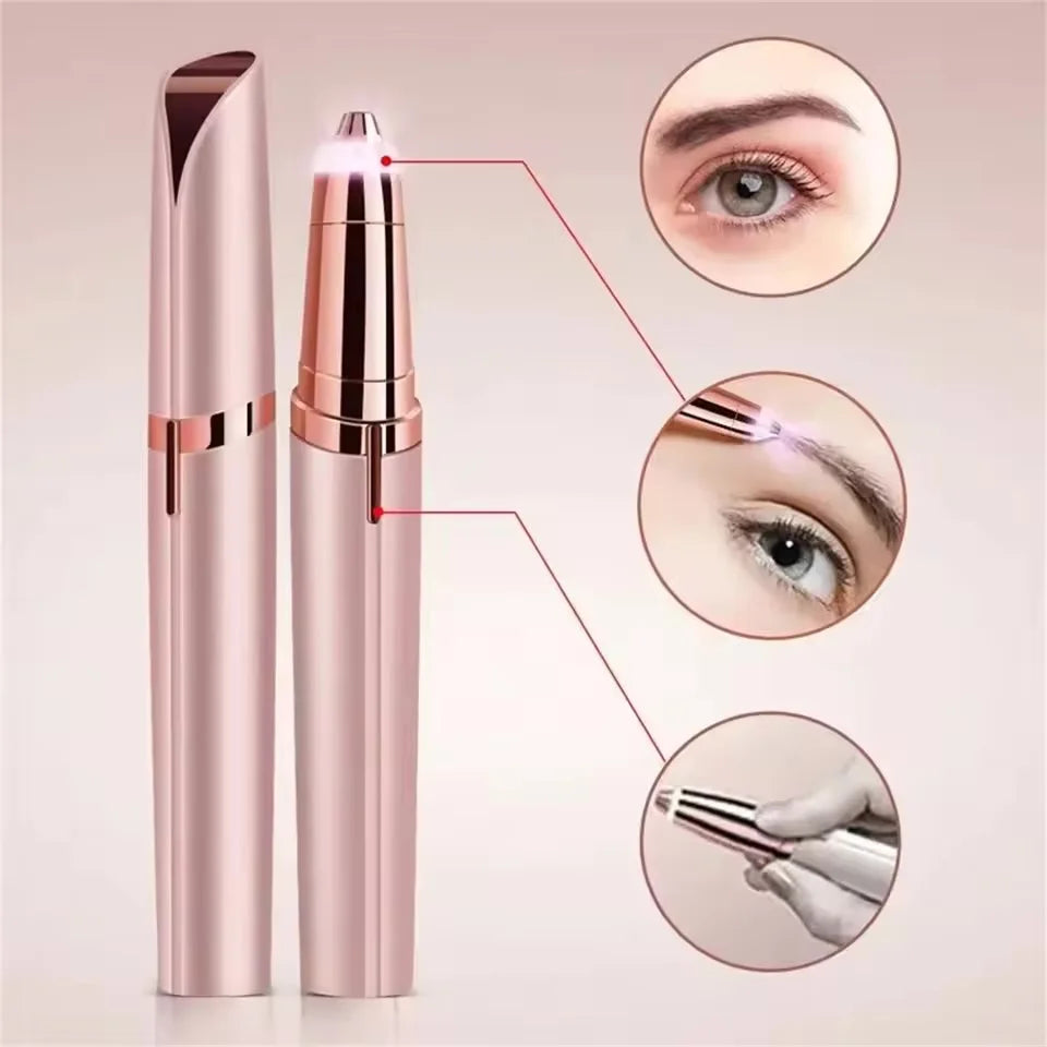 Eyebrow Trimmer for Women, Battery Eyebrow Hair Remover, Painless Electric Razor,Eye Brow and Face Epilator Hair Removal