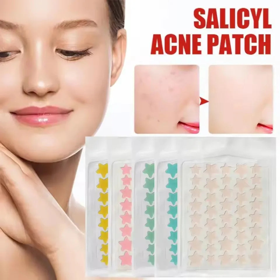 35/40Pcs Colorful Cute Star Heart Shaped Acne Treatment Sticker Invisible Acne Cover Pimple Patch Skin Care