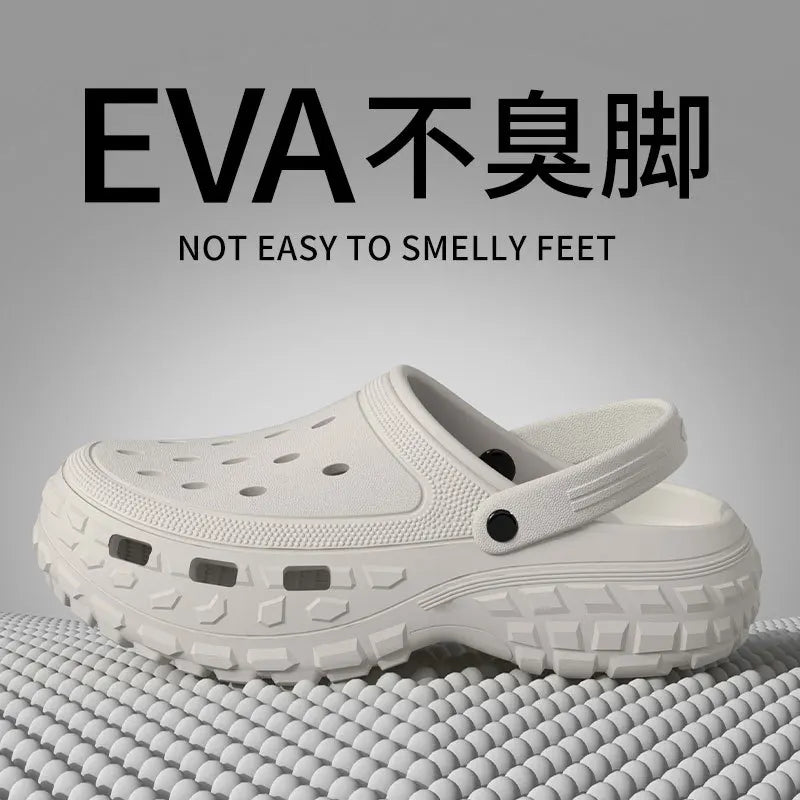 2025 Men's Holes Slippers Summer Men Fashion Garden Clogs Slippers Outdoor Beach Slippers New Unisex House Holes Shoes Fashion