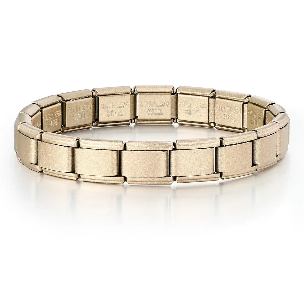 2025 New Men and Women Starry Colors 18 Pieces Italian Charm Fit 9mm Stainless Steel Modular Bracelet Wholesale Jewelry - Live Store 4U
