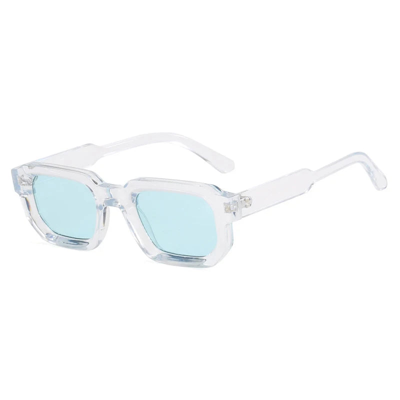 Men Vintage Rectangle Frame Sunglasses Fashion Retro Sun Glasses Luxury Brand Design UV400 Shades Eyewear Women Goggles