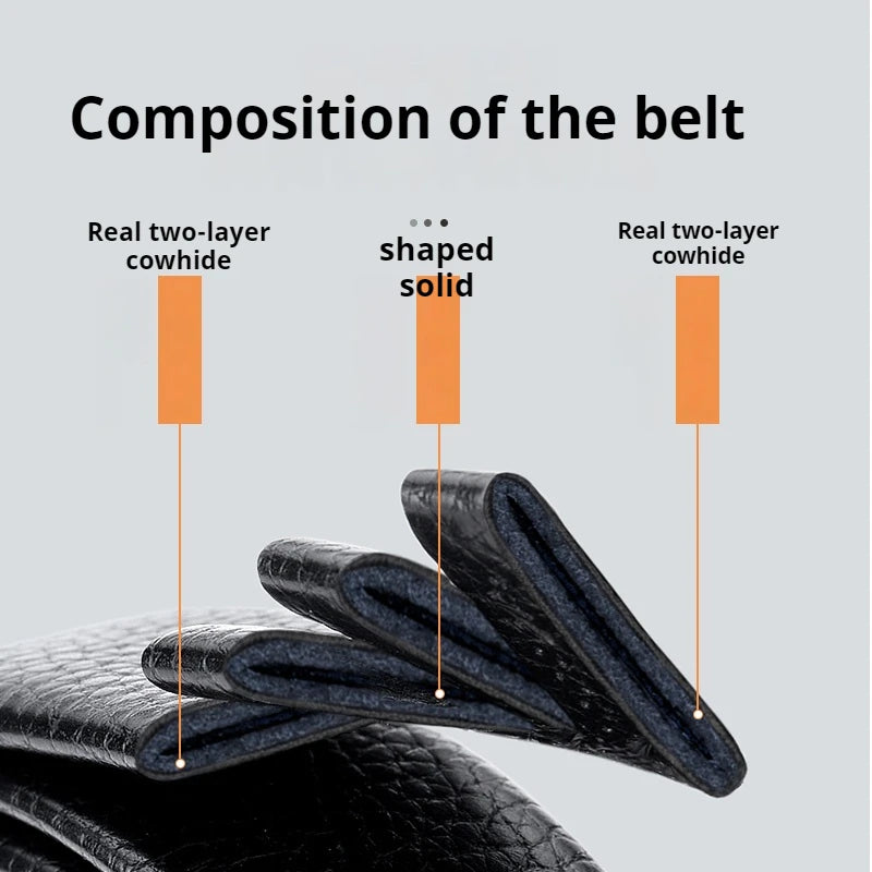 OYIFAN Men Belt Genuine Leather belt for men Alloy buckle ratchet belts Men Designer Belt Automatic belts 벨트 - Live Store 4U