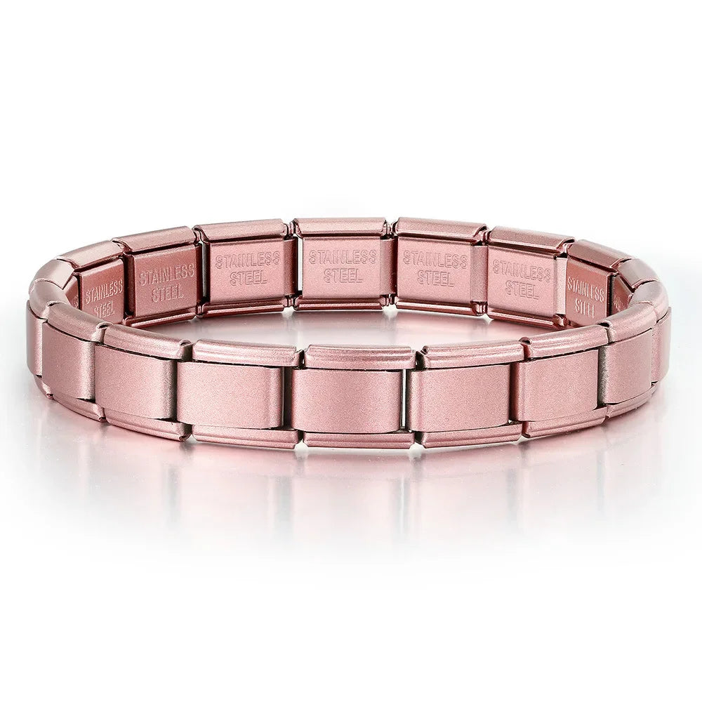 2025 New Men and Women Starry Colors 18 Pieces Italian Charm Fit 9mm Stainless Steel Modular Bracelet Wholesale Jewelry - Live Store 4U