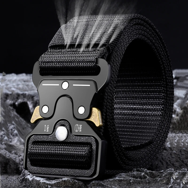 The New Men's 125cm Buckle Belt Nylon Braided Lightweight Breathable Daily Commuter Men's Belt - Live Store 4U